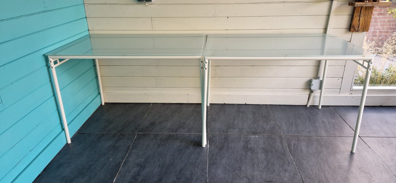 3x Glazen tafel IKEA Lyrestad
