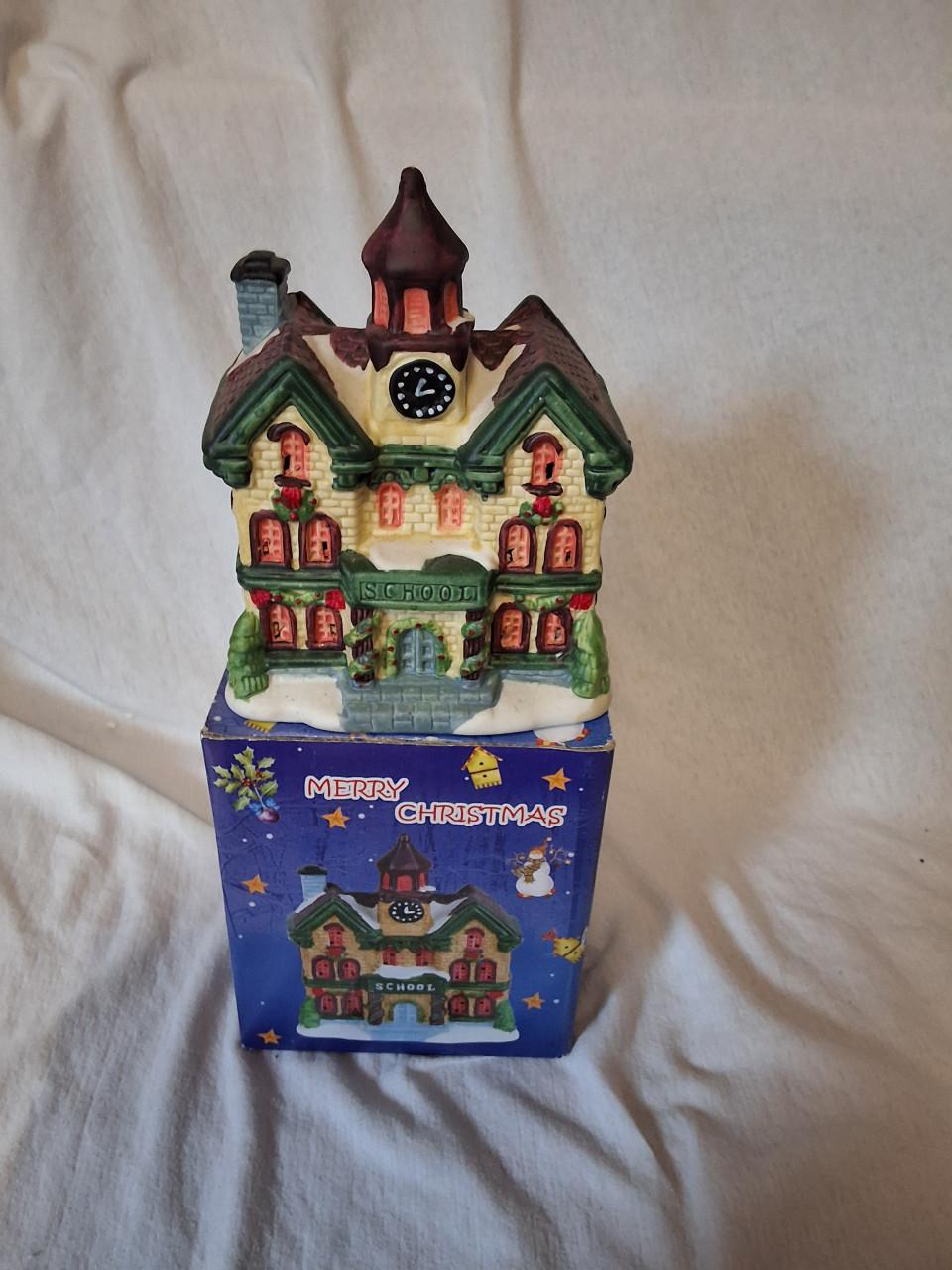 7 Stenen kersthuisjes in 1 koop