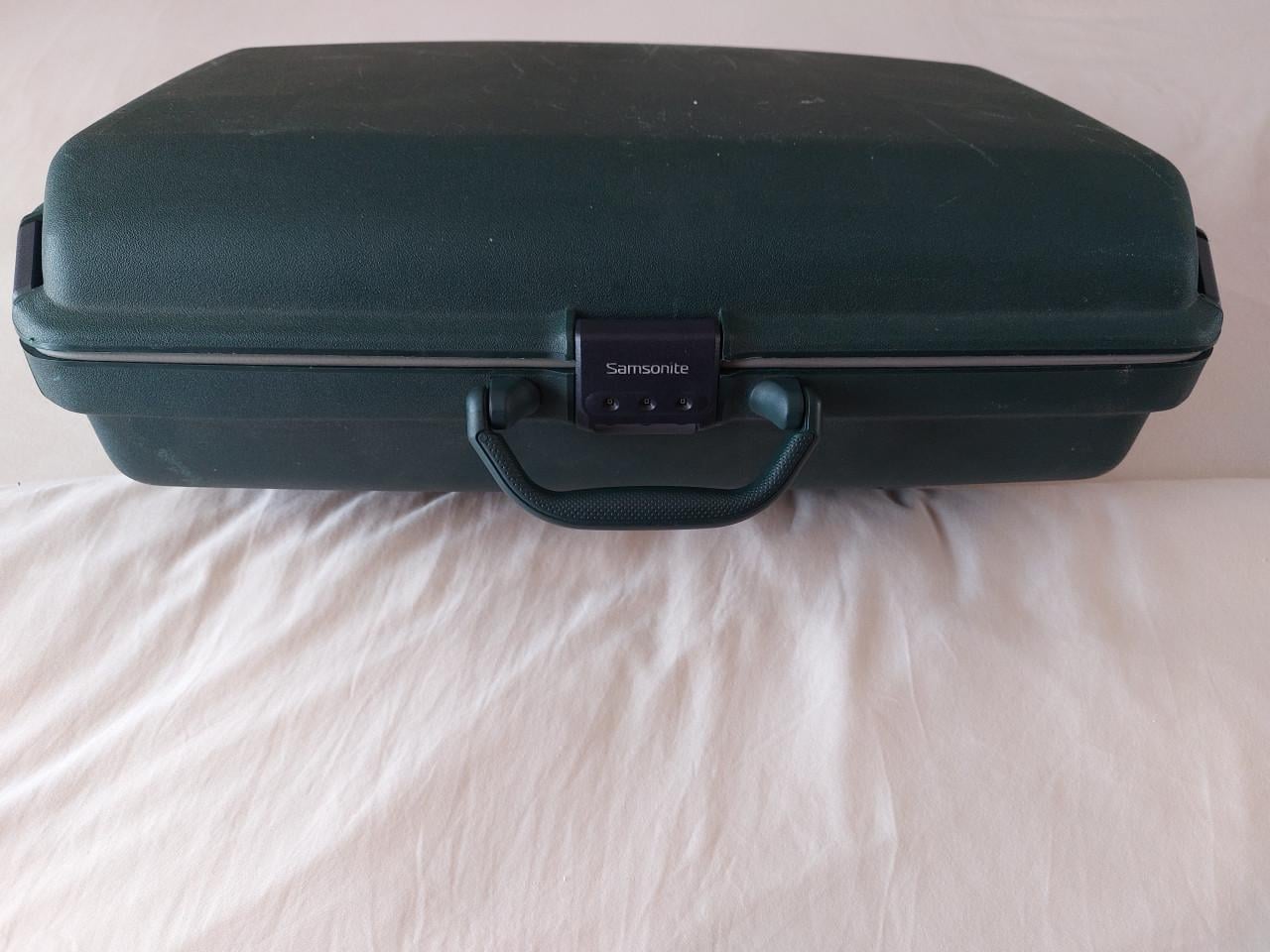 Vintage Samsonite Koffer – Donkergroen – Met Werkend Cijferslot