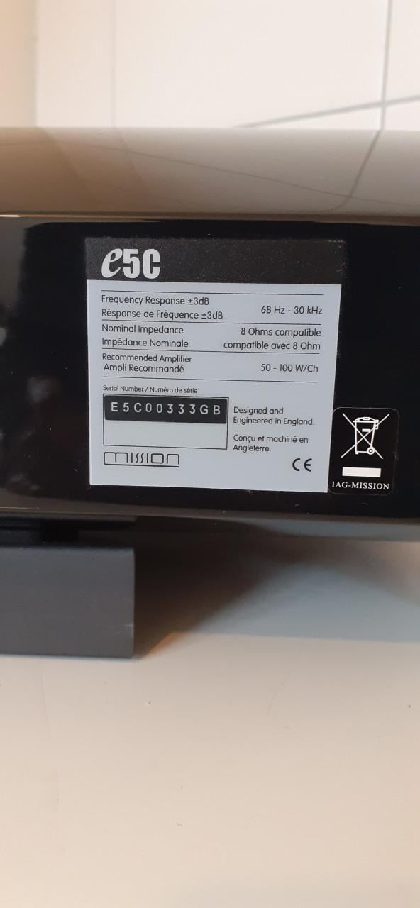 Mission e5C Centerspeaker