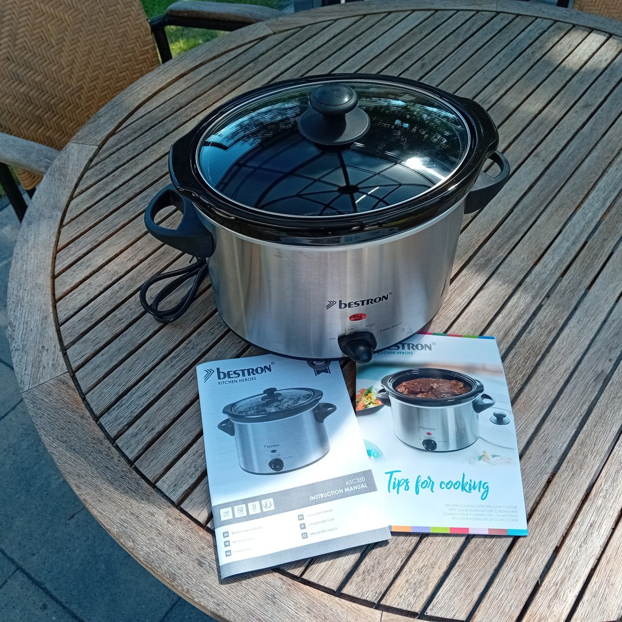 Bestron Slowcooker – 3,5,Liter – Zilver