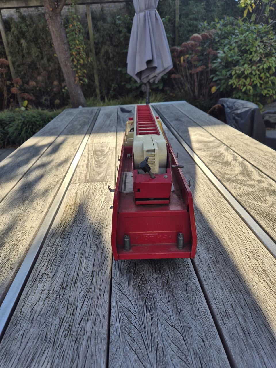 Tonka brandweerauto jaren zeventig gekocht in de VS.