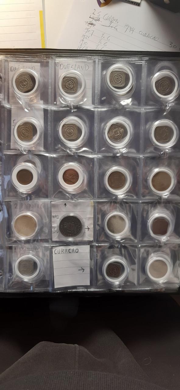 Map met oude munten buitenland