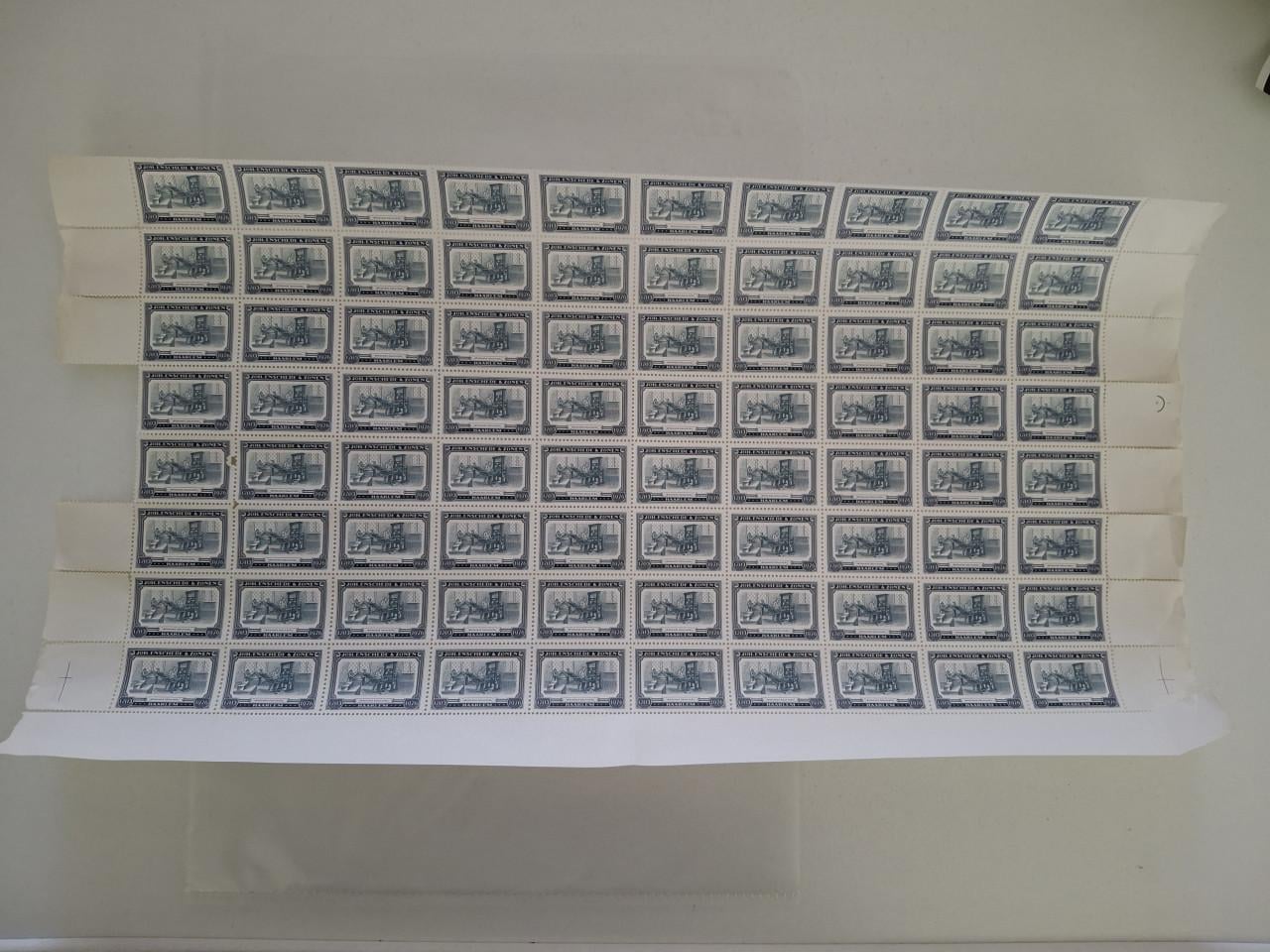 3 vellen sluitzegels Joh. Enschede