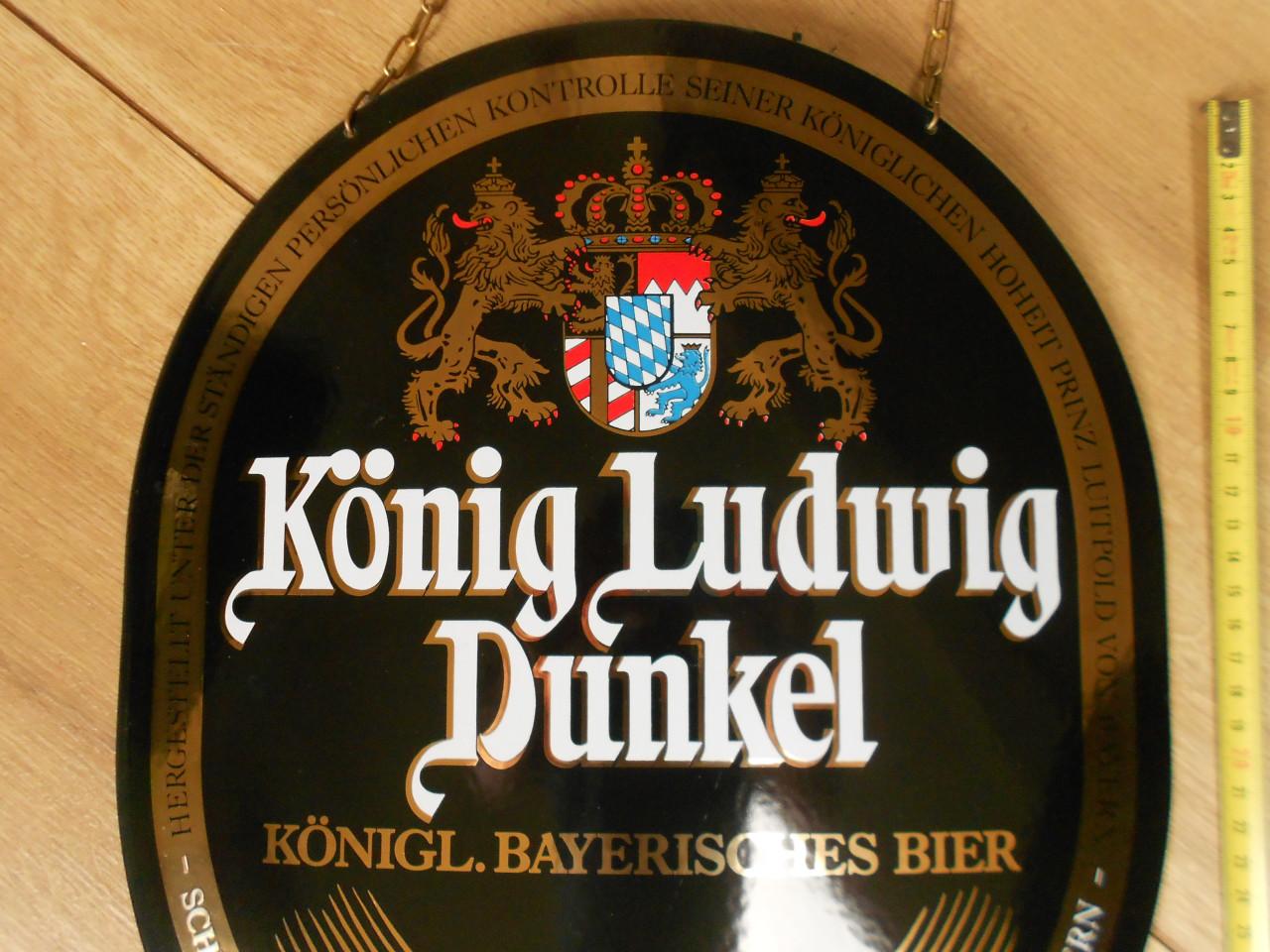 Vintage emaille reclamebord konig ludwig dunkel bier