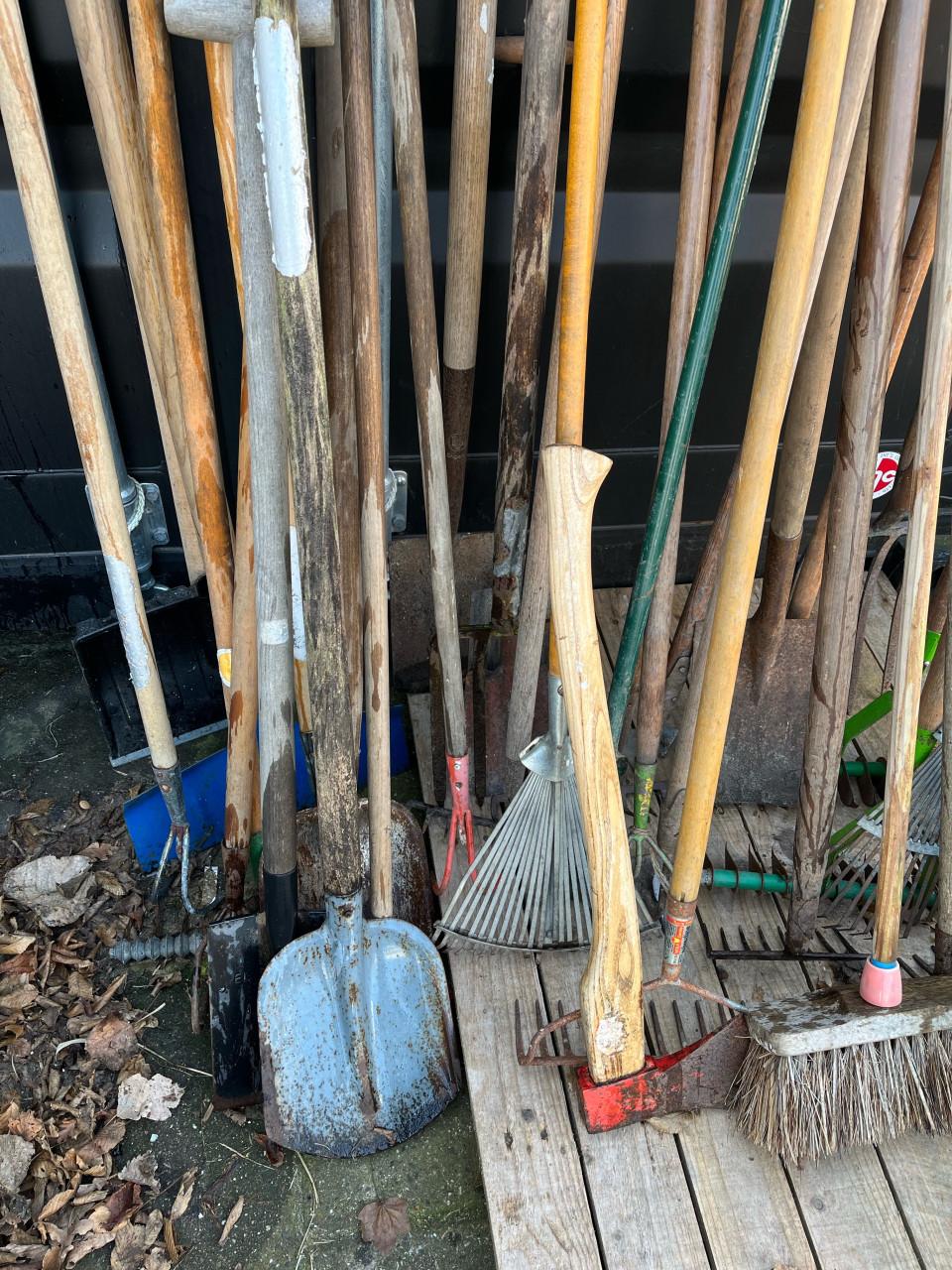 Partij tuingereedschap