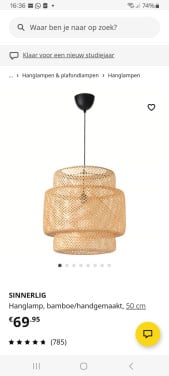 Sinnerlig hanglamp Ikea 50 cm