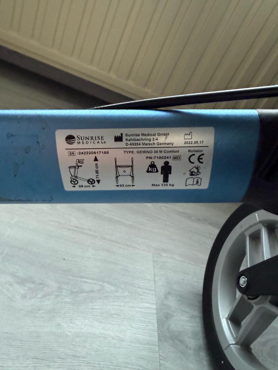 Te koop: Gemino 30M rollator – zo goed als nieuw