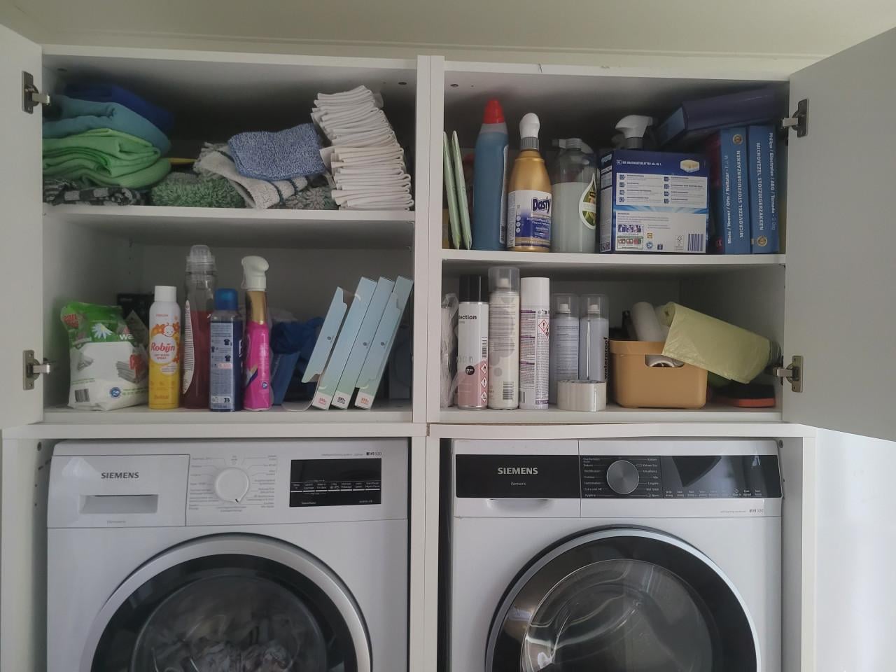 Kastenwand voor wasmachine en droger (eerst goed lezen!)