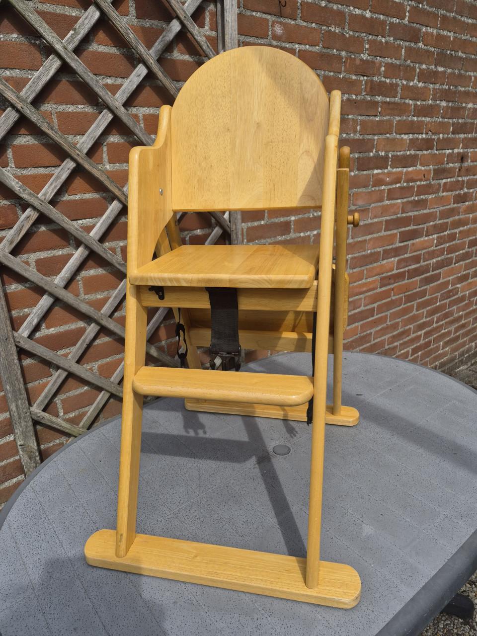 Kinderstoel massief hout, opklapbaar