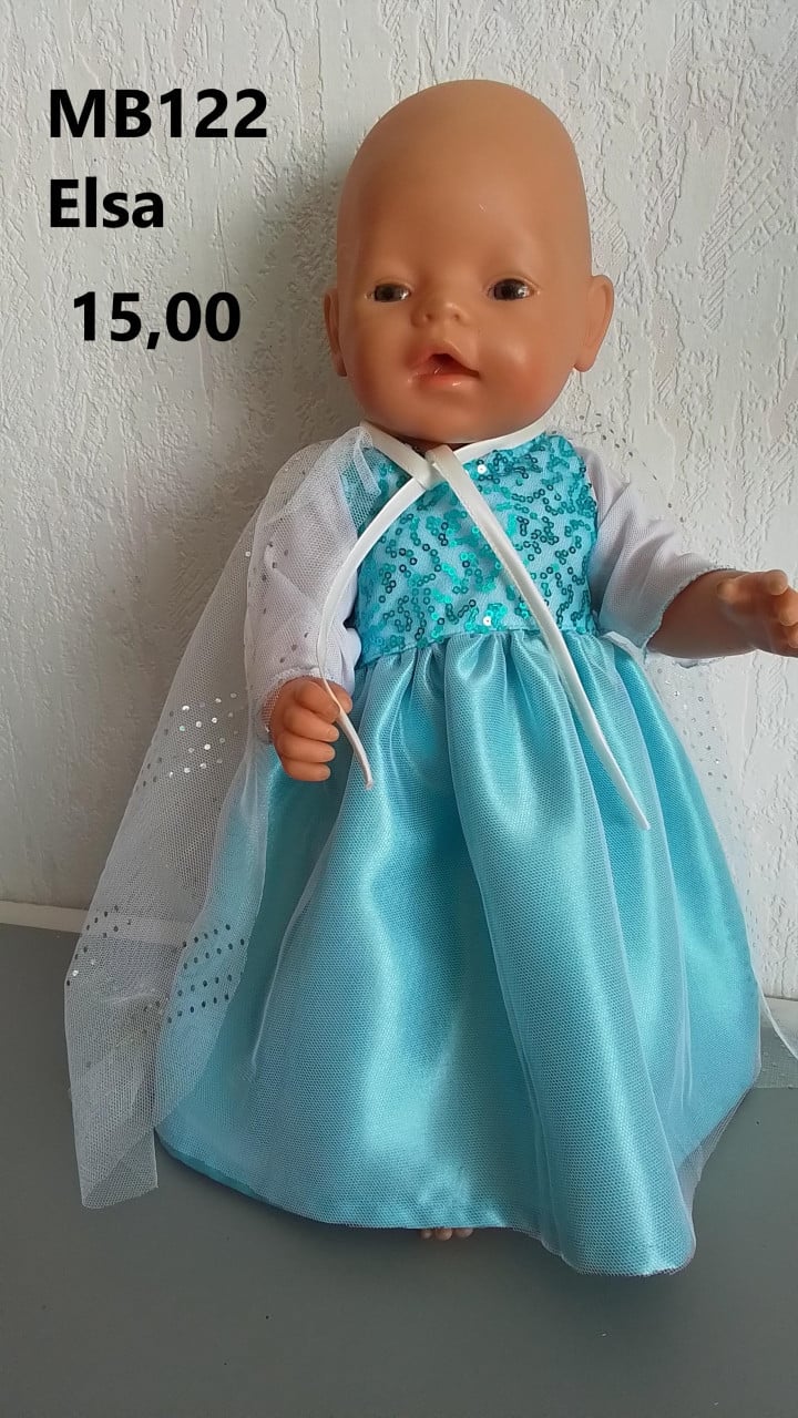 Baby born / babyborn Elsa set . Opbrengst KiKa. Poppenkleertjes.