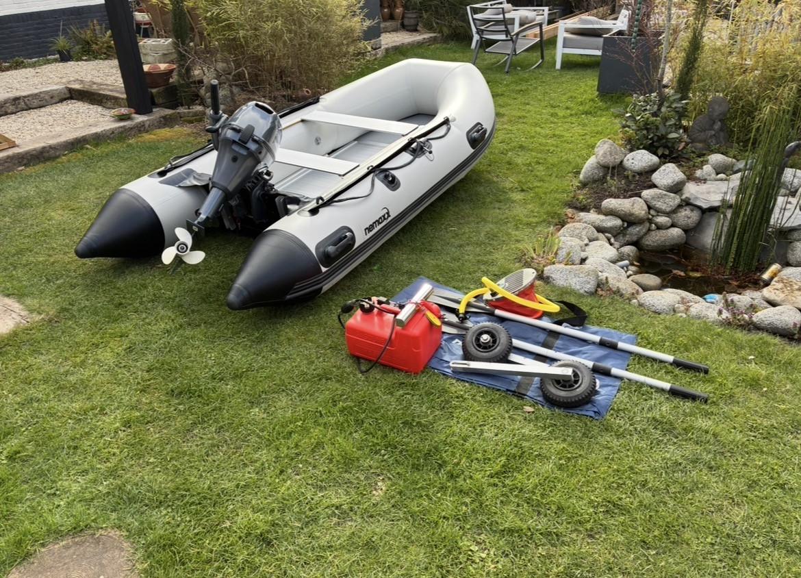 Rubberboot + Yamaha 9,9 pk 4 takt