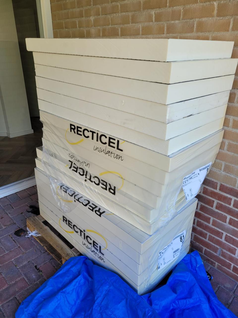 18x PIR isolatieplaten 60x120 - 80mm Recticel