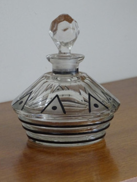Glazen Parfumfles Art Deco Glas