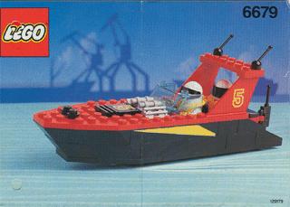Lego Classic Town 6679:  Dark Shark, boot + 2 minifiguren