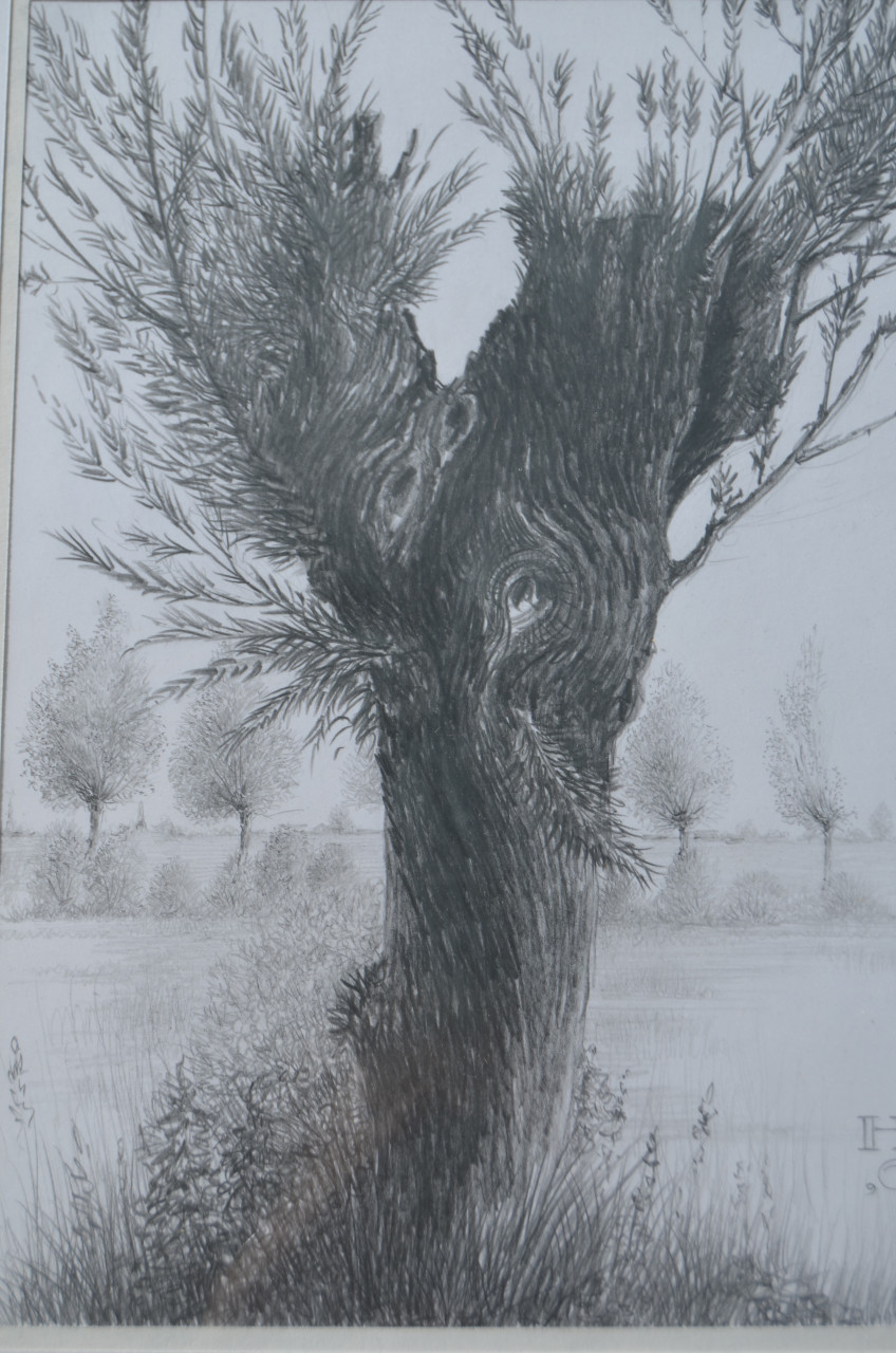 10 x Hendrik Voskuijl (1893 - 1980) potloodtekeningen (2) o.a. Ommen