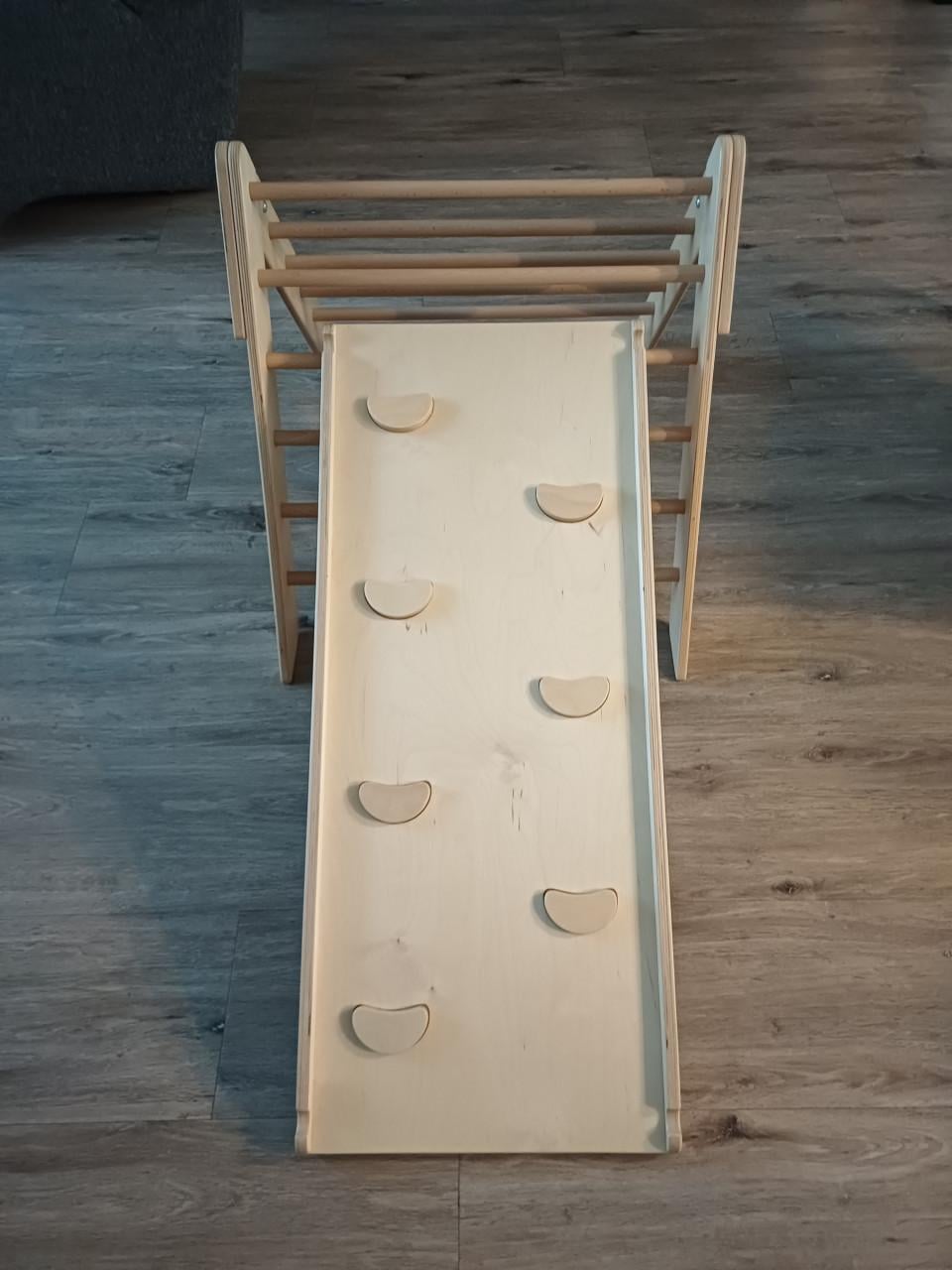 Klimrek met glijbaan