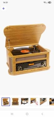 Retro Radio Platenspeler Bluetooth