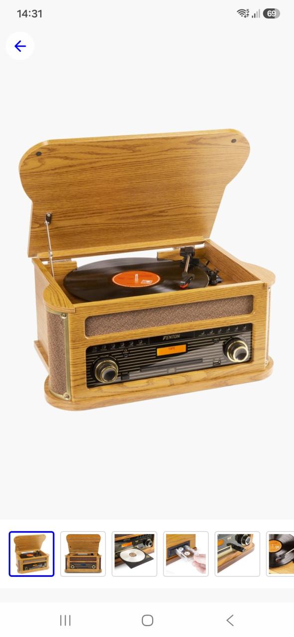 Retro Radio Platenspeler Bluetooth