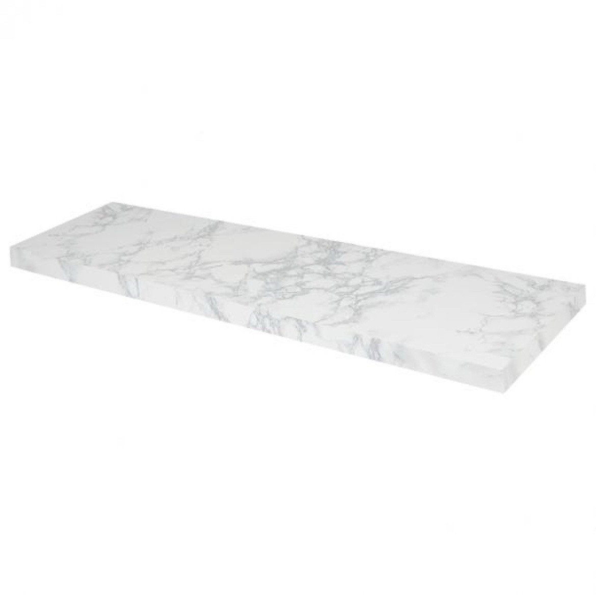 Zwevende plank XL4 push fix licht marmer look 38mm 80x23,5cm