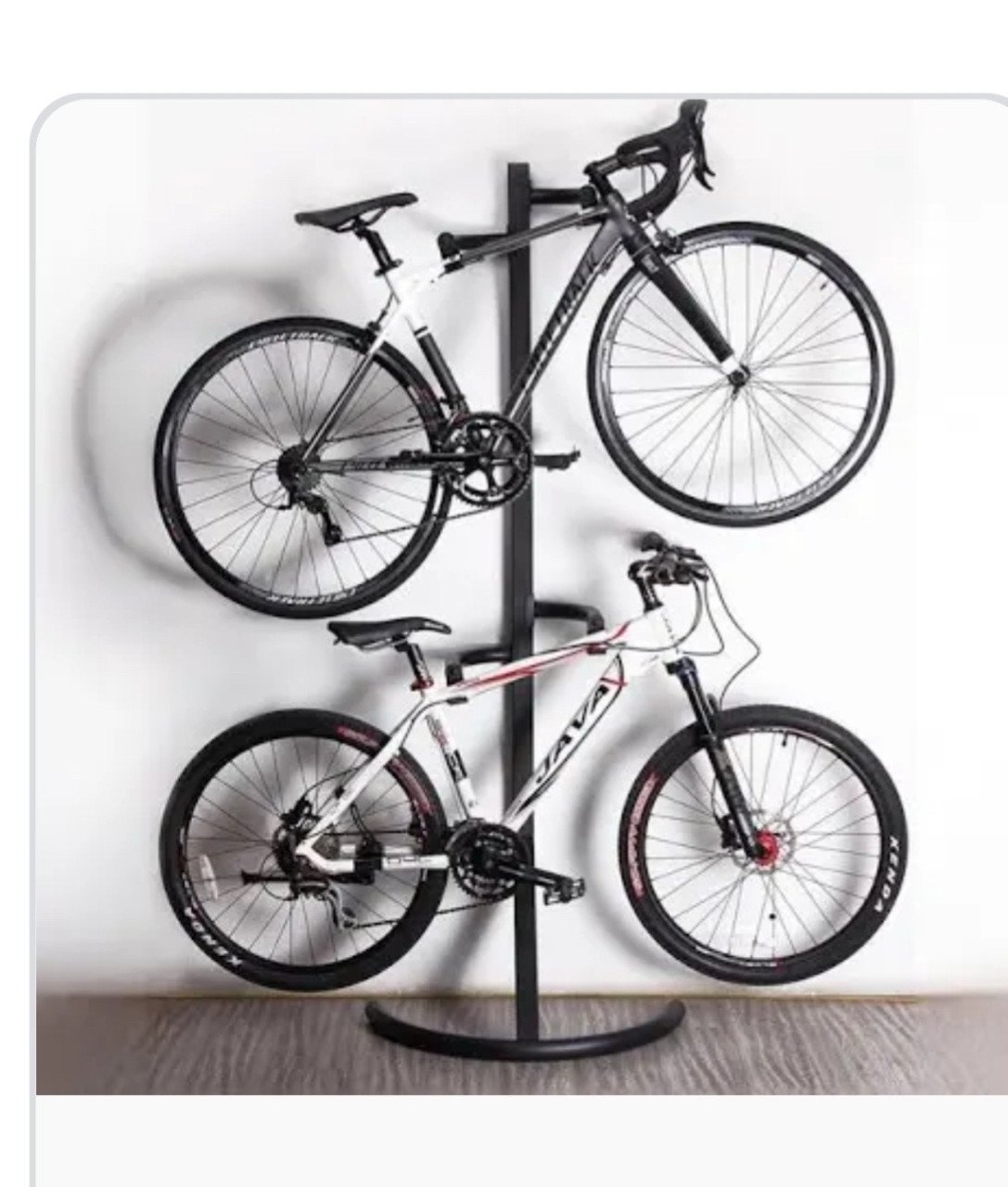 Fietsenrek voor 2 fietsen in de garage
