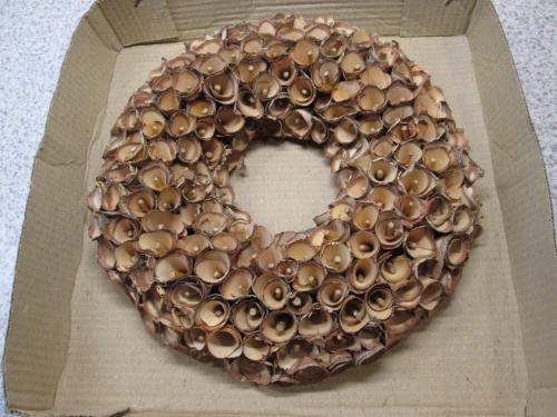 Krans met droogbloemen