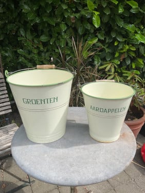 Emaille emmers Groenten en Aardappelen