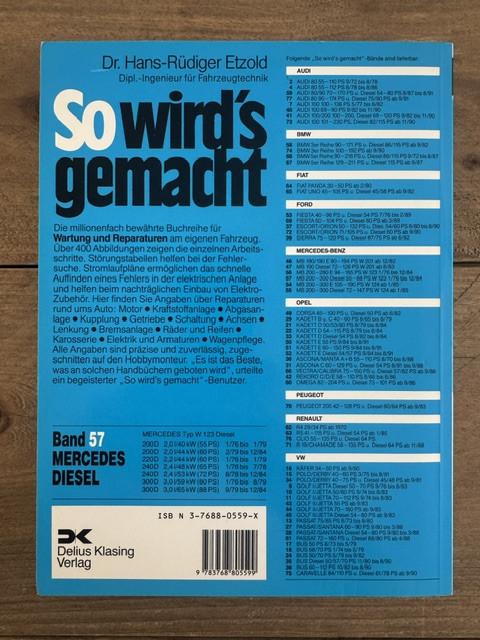 Mercedes W123 reparatiehandboek (200D–300D) – Zo goed als nieuw