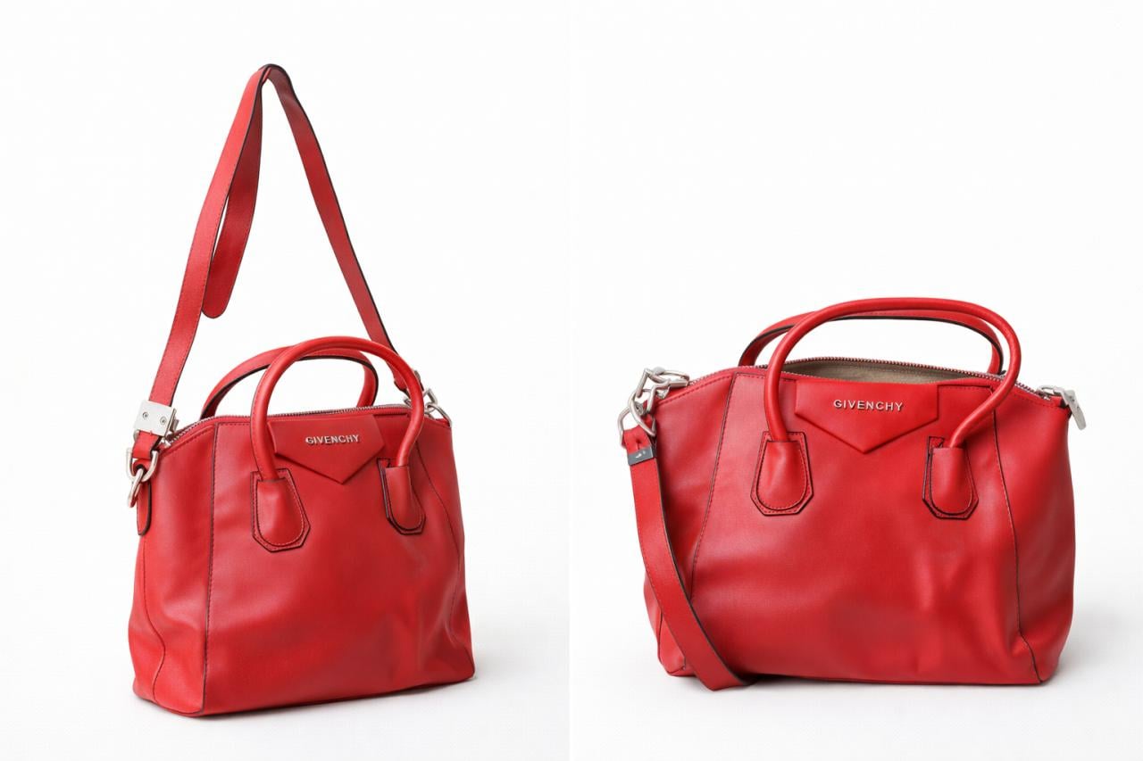 Stijlvolle rode handtas – zo goed als nieuw