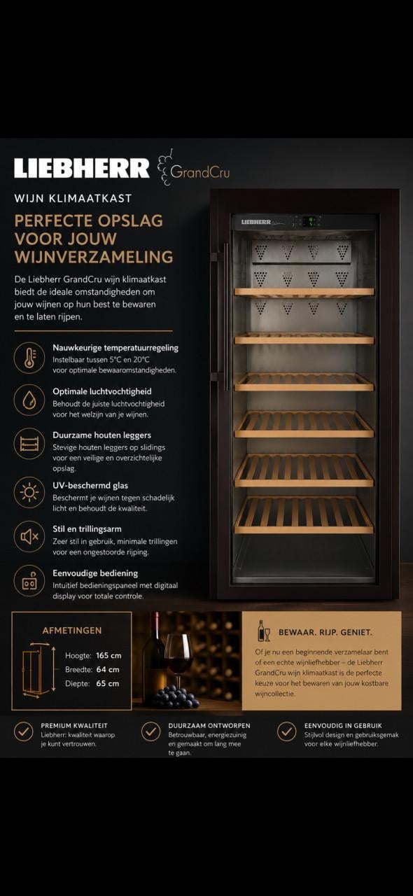 Wijn klimaat kast.