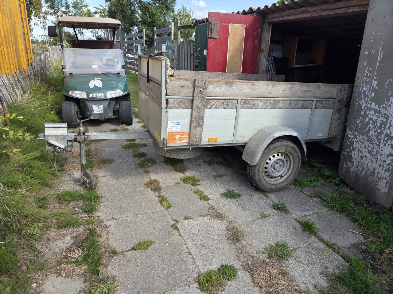 Enkelas aangangwagen