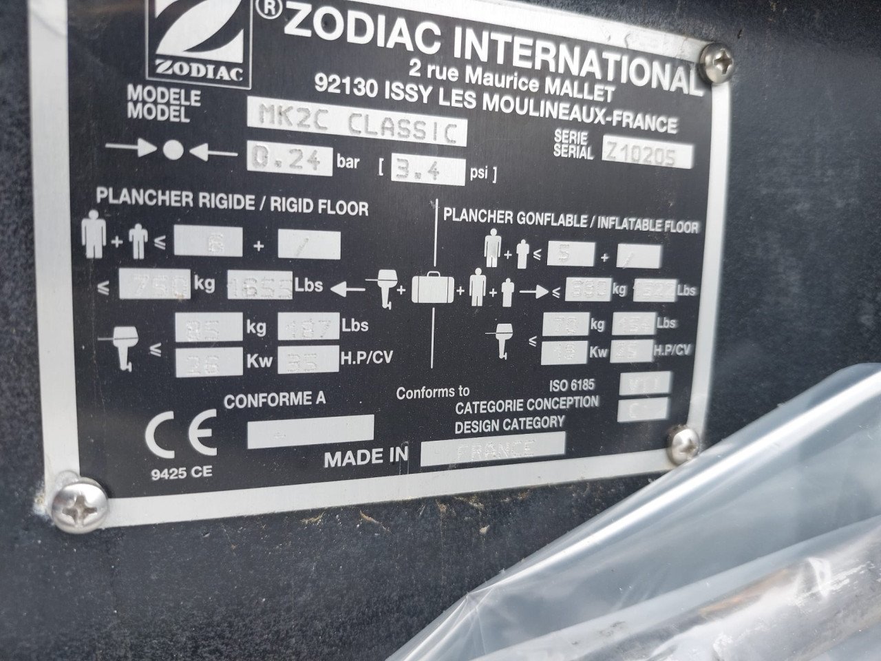 Zodiac rubberboot MK 2c Classic met console en trailer