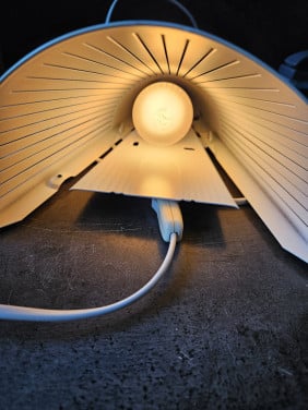 Originele jaren 90 vintage ikea klyka wandlamp in gebroken wit...
