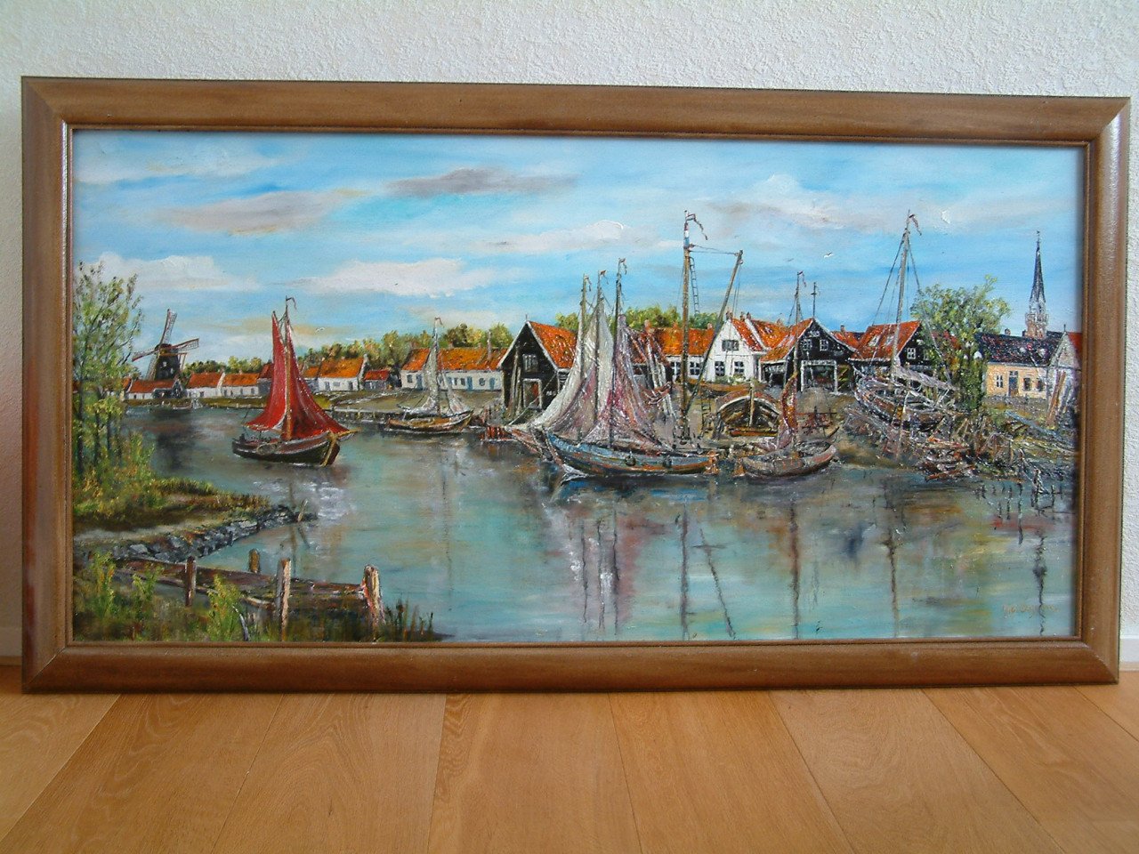 Water en wind  schilderijen olie verf  Jac Caljouw  Arnemuiden
