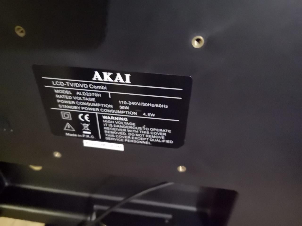 TV/DVD combinatie Akai lcd 22 inch/55cm