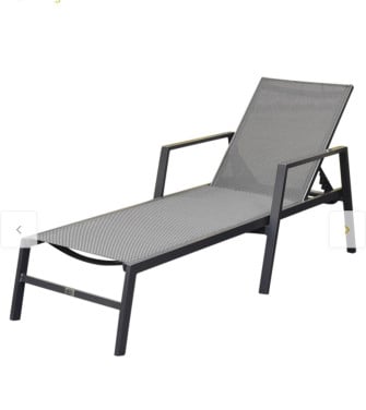 Set van 2 aluminium uitklapbare lig stoelen