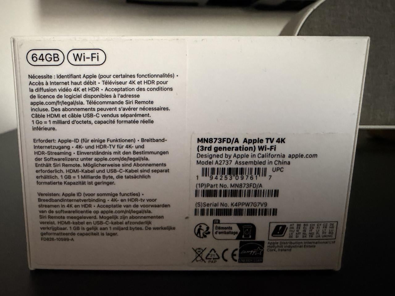 Sony 60 inch LCD TV + Apple TV 4k 64 GB