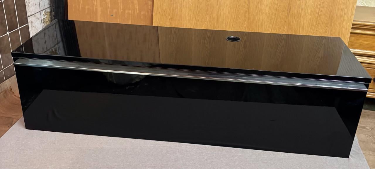 Tv meubel hoogglans zwart hangkast met klep