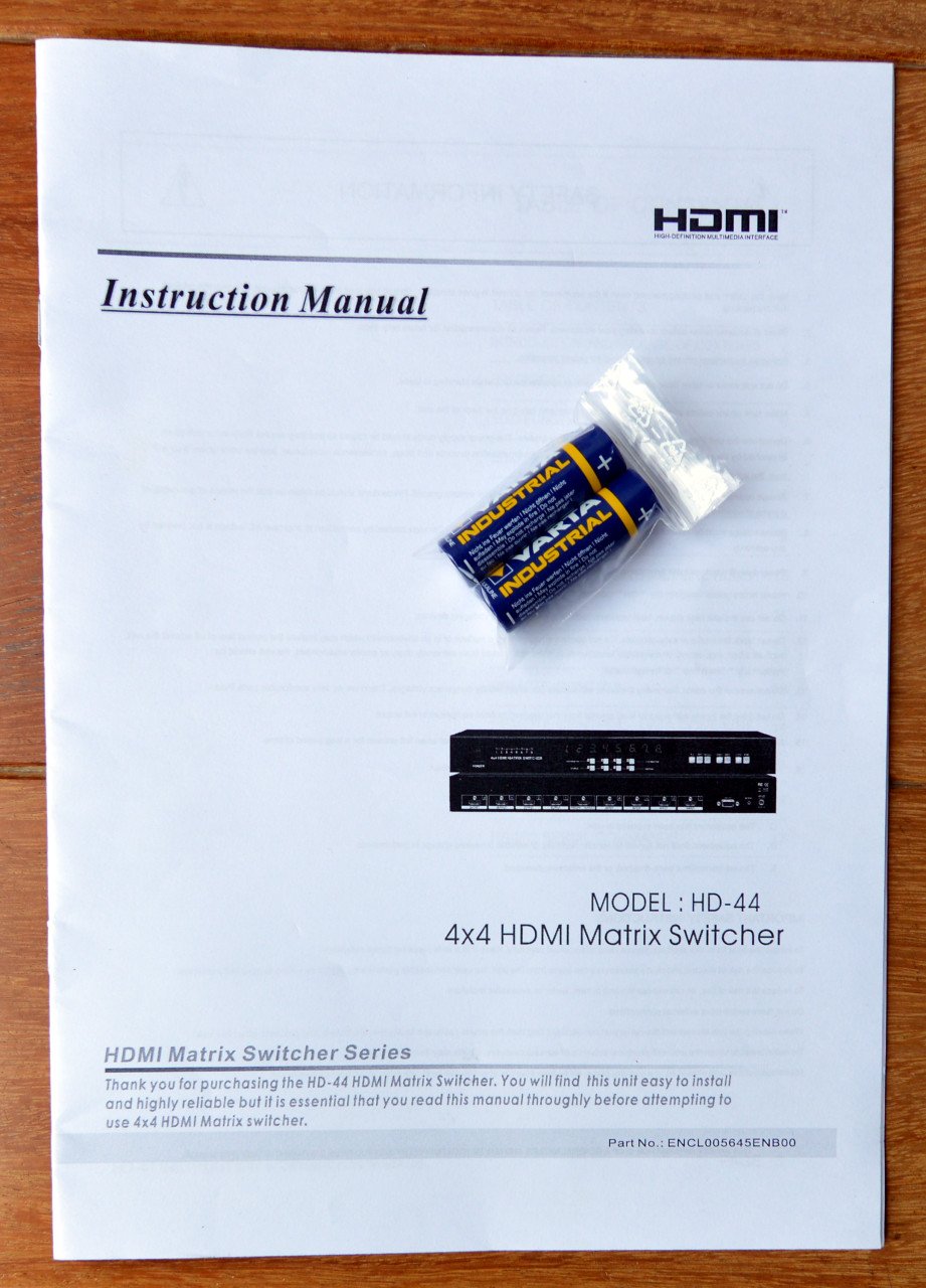Professionele 4x4 hdmi matrix switcher (HD-44) [VS import]
