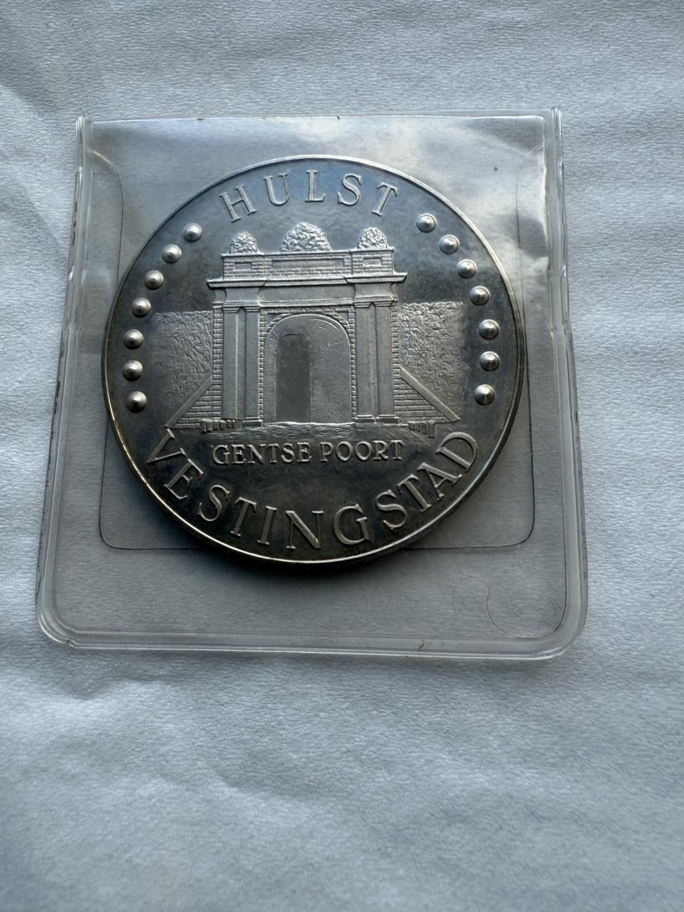 Zilveren herdenkingsmunt opening Neckermann Hulst