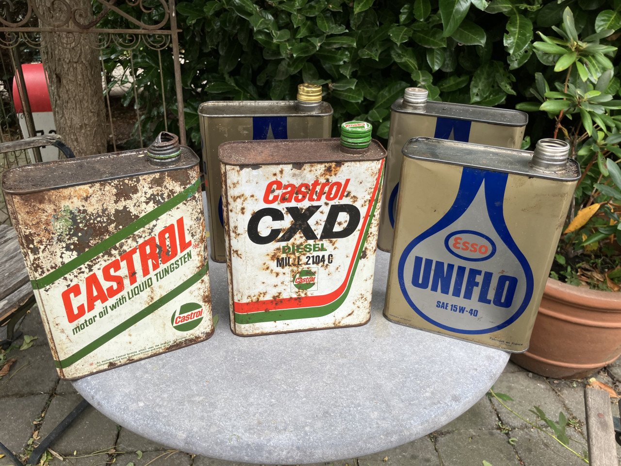 Vintage olieblikken