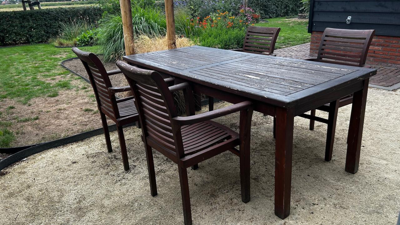 Tuintafel set Teakhout