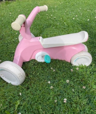 BERG GO loopfiets met trappers, roze