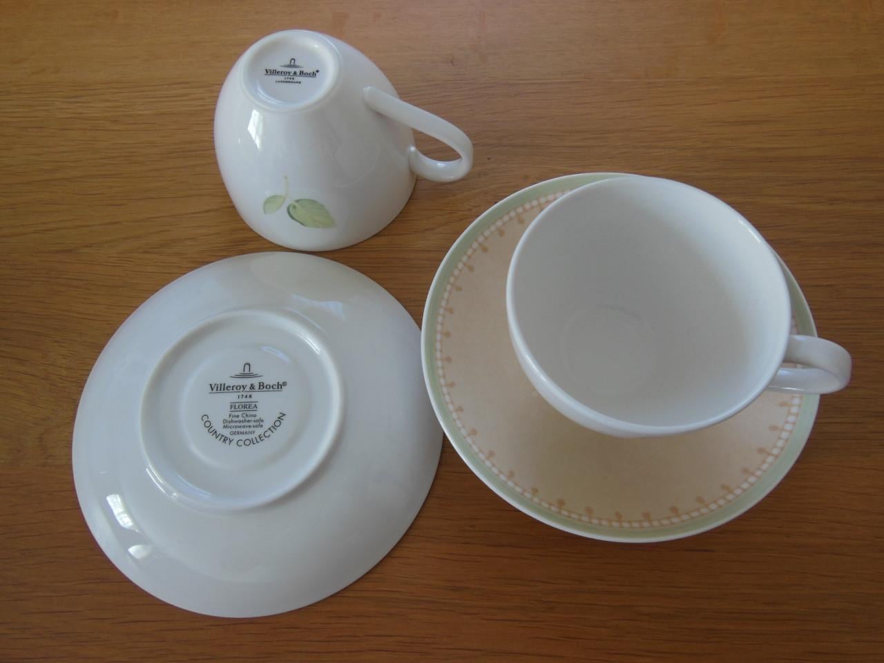 6 kopjes met schotels