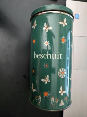 Vintage Spar jubileum beschuitblik uit 1957,