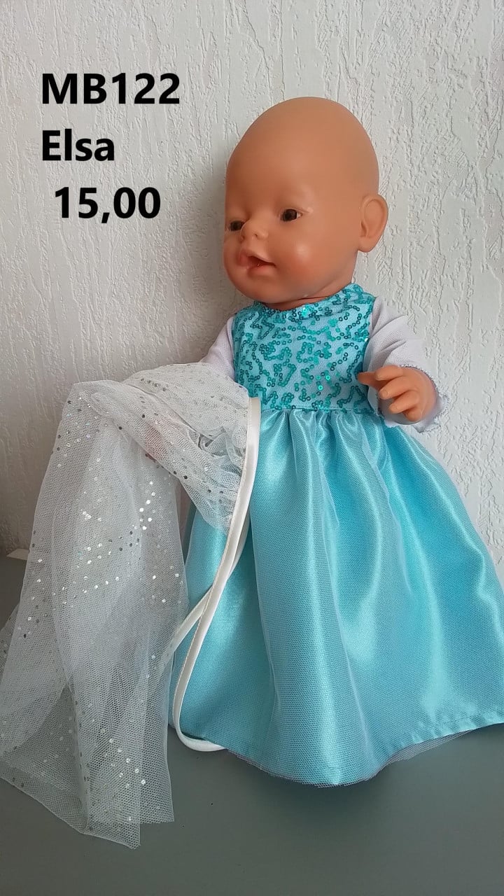 Baby born / babyborn Elsa set . Opbrengst KiKa. Poppenkleertjes.