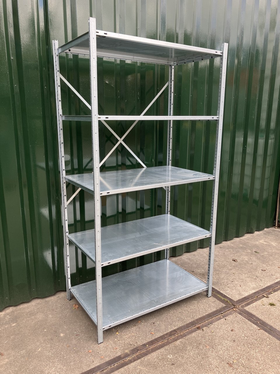 5 Meter magazijnstelling verzinkt 60 cm diep