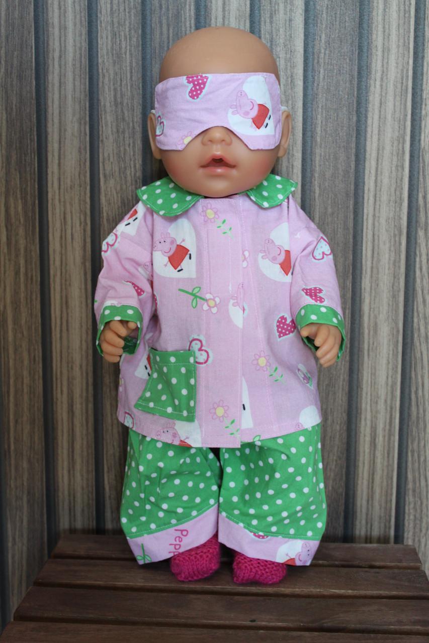 Baby born poppenkleding  Pyjama Peppa