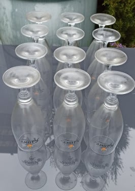 12 bierglazen "La Ramée" - nieuw maar stoffig - 12=€2