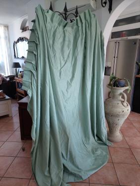 2x overgordijnen mintgroen als nieuw